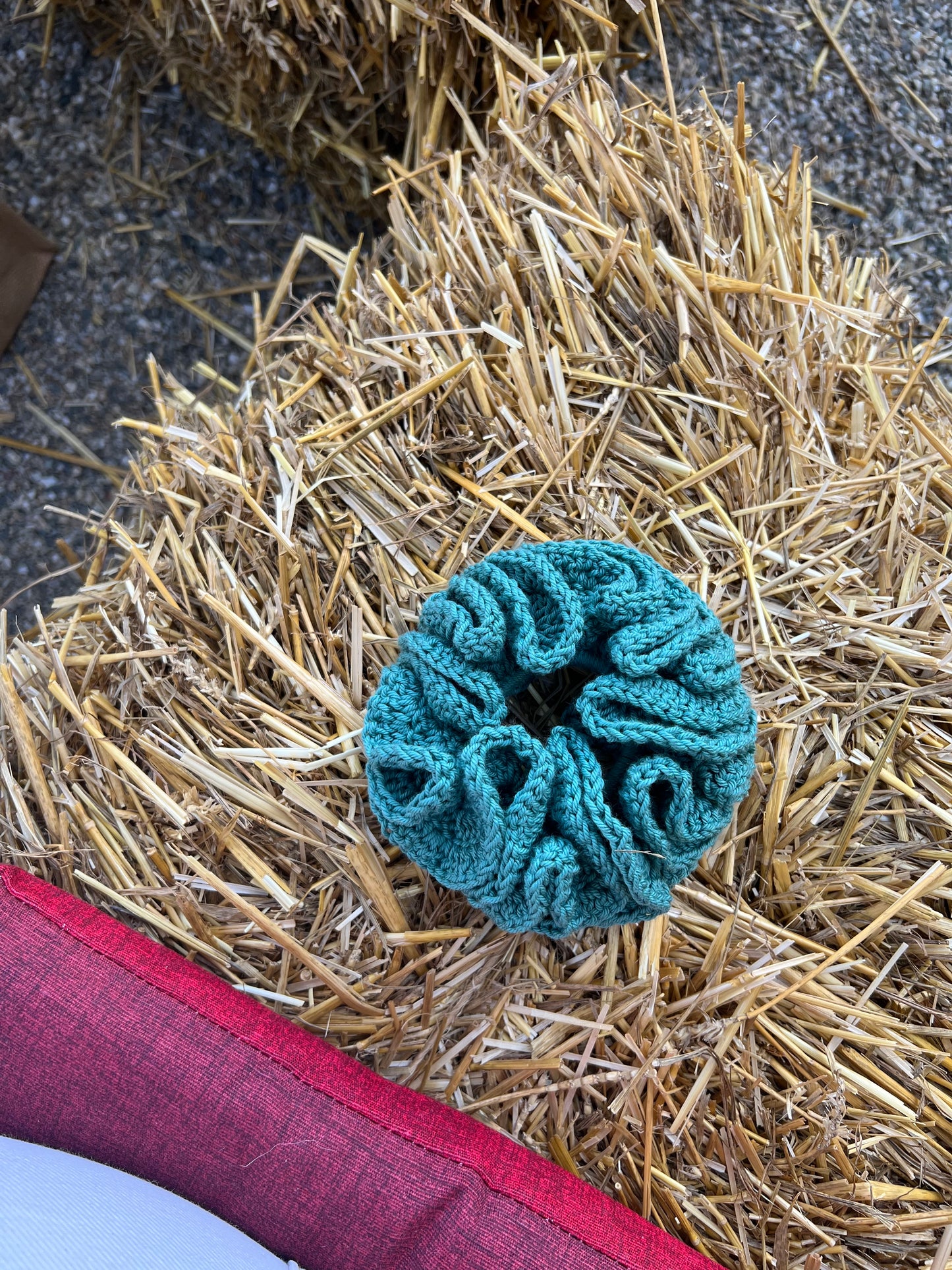 Scrunchie PETALO MAXI - Acquamarina