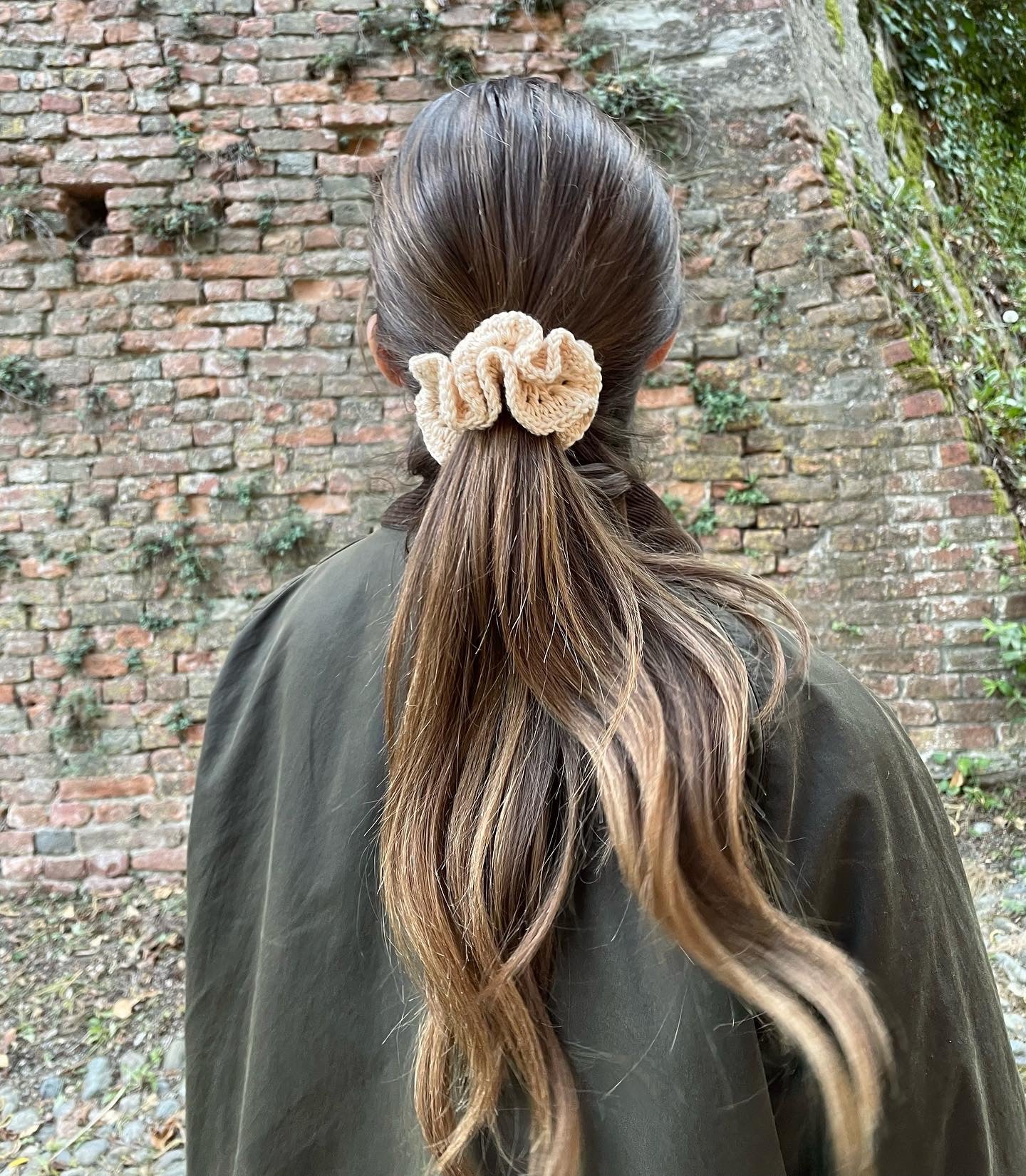 Scrunchie PETALO MINI - Mandorla